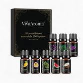 Kit Vivaaroma® – Óleos Essenciais 100% Naturais (8 unidades)